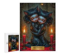 500 PCS Rompecabezas para Adolescentes The Lovers Tarot Card Rompecabezas para Adultos Juegos Relajantes Que Mejoran La Memoria Actividades Divertidas En Casa 500 PCS