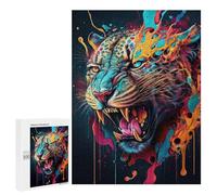 500 PCS Rompecabezas para Adolescentes The Mysterious Leopard Rompecabezas para Adultos Juegos Familiares Desafío Difícil Ayuda A Ejercitar El Cerebro 500 PCS