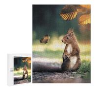 500 PCS Rompecabezas para Adolescentes The Squirrel and Butterfly Rompecabezas para Adultos Juegos Familiares Mejora La Memoria Regalos para Amigos Y Familiares 500 PCS