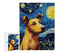 500 PCS Rompecabezas para Adolescentes The Starry Night Dog Rompecabezas para Adolescentes Desafío Difícil Desafío Educativo Diversión Familiar Y Noche De Juegos 500 PCS