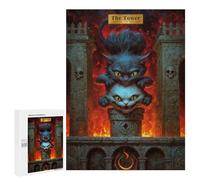 500 PCS Rompecabezas para Adolescentes The Tower Tarot Card Rompecabezas para Adolescentes Juegos Divertidos Análisis Y Lógica Cumpleaños 500 PCS