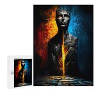 500 PCS Rompecabezas para Adolescentes The Witness of Division - The Face Split by Fire and Silence Rompecabezas para Adultos Juegos Divertidos Regalo De Cumpleaños Cumpleaños Y Navi