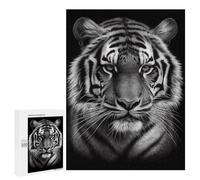 500 PCS Rompecabezas para Adolescentes Tiger Face Black and White Rompecabezas Juegos Relajantes Desafío Difícil Desafiante De Completar 500 PCS