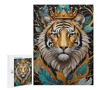 500 PCS Rompecabezas para Adolescentes Tiger Golden Kintsugi Rompecabezas para Adultos Juegos Familiares Mejora La Memoria Regalos para Amigos Y Familiares 500 PCS