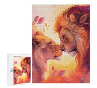 500 PCS Rompecabezas para Adolescentes Together Forever Lion Love Rompecabezas para Adultos Juegos Familiares Desafío Difícil Ayuda A Ejercitar El Cerebro 500 PCS