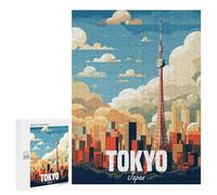 500 PCS Rompecabezas para Adolescentes Tokyo Japan Rompecabezas para Adultos Juegos De Relajación Decoración De Pared Ayuda A Ejercitar El Cerebro 500 PCS