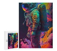 500 PCS Rompecabezas para Adolescentes Vibrant Astronaut Artwork -5 Rompecabezas para Adultos Juegos Familiares Regalo De Cumpleaños Diversión En Casa Actividades, 500 PCS
