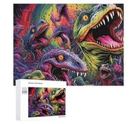 500 PCS Rompecabezas para Adolescentes Vibrant Dinosaur Fantasy Artwork Rompecabezas para Adultos Juego Práctico Desafío Difícil Cumpleaños Y Navidad 500 PCS