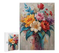500 PCS Rompecabezas para Adolescentes Vibrant Symphony of Blooms Rompecabezas para Adultos Juguetes Antiestrés Decoración De Pared Diversión Actividades En Casa, 500 PCS