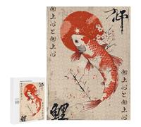 500 PCS Rompecabezas para Adolescentes Vintage Japanese Koi Fish Rompecabezas para Adultos Juguetes Antiestrés Análisis Y Lógica Interacción Entre Padres E Hijos 500 PCS