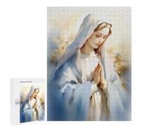 500 PCS Rompecabezas para Adolescentes Virgin Mary Watercolor Painting - Our Lady of Grace Rompecabezas para Adultos Juegos Relajantes Mejora La Memoria Interacción Entre Padres E Hijos 500 PCS