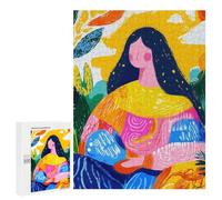 500 PCS Rompecabezas para Adolescentes Vivid Fauvist Vision of The Mona Lisa Rompecabezas para Adultos Juegos De Relajación Decoración De Pared Ayuda A Ejercitar El Cerebro 500 PCS