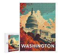 500 PCS Rompecabezas para Adolescentes Washington Capitol Rompecabezas para Adultos Juegos Familiares Mejora La Memoria Regalos para Amigos Y Familiares 500 PCS