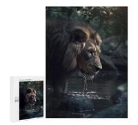 500 PCS Rompecabezas para Adolescentes Water Drinking Lion Rompecabezas para Adultos Juguetes Antiestrés Desafío Difícil Cumpleaños