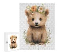 500 PCS Rompecabezas para Adolescentes Watercolor Baby Bear Art Rompecabezas para Adultos Juegos Familiares Mejora La Memoria Regalos para Amigos Y Familiares 500 PCS