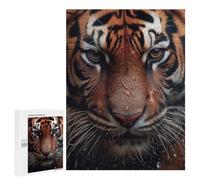 500 PCS Rompecabezas para Adolescentes Wet Tiger Closeup Rompecabezas para Adultos Juguetes Antiestrés Desafío Difícil Cumpleaños