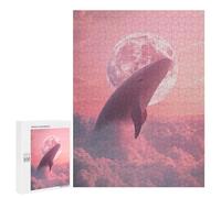 500 PCS Rompecabezas para Adolescentes Whale In The Pink Sky Rompecabezas Juegos Relajantes Pero Divertidos Y Humorísticos Cumpleaños Y Navidad 500 PCS