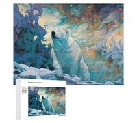 500 PCS Rompecabezas para Adolescentes Whispering Polar Bear A Digital Artwork Rompecabezas para Adultos Juego De Ingenio Regalos para Mujeres Cumpleaños Y Navidad 500 PCS