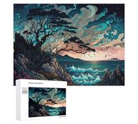 500 PCS Rompecabezas para Adolescentes Whispering Waves of The Night Rompecabezas para Adultos Juego Práctico Desafío Difícil Cumpleaños Y Navidad 500 PCS