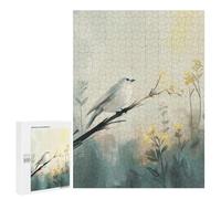 500 PCS Rompecabezas para Adolescentes White Bird on Branch Digital Painting Rompecabezas para Adultos Juegos Familiares Mejora La Memoria Regalos para Amigos Y Familiares 500 PCS