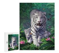 500 PCS Rompecabezas para Adolescentes White Tigers Rompecabezas Juegos Relajantes Desafío Difícil Desafiante De Completar 500 PCS