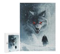 500 PCS Rompecabezas para Adolescentes White Wolf Encounter Rompecabezas para Adultos Juguetes Antiestrés Desafío Difícil Cumpleaños