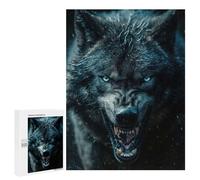 500 PCS Rompecabezas para Adolescentes Wild Black Wolf Rompecabezas para Adultos Juguetes Antiestrés Decoración De Pared Diversión Actividades En Casa, 500 PCS