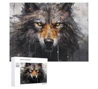 500 PCS Rompecabezas para Adolescentes Wild Wolf Spirit Art Print Rompecabezas para Adultos Juego Práctico Desafío Difícil Cumpleaños Y Navidad 500 PCS