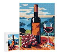 500 PCS Rompecabezas para Adolescentes Wine and Grapes Still Life Rompecabezas para Adultos Juego Práctico Difícil Interacción Entre Padres E Hijos 500 PCS