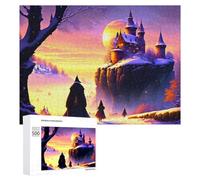 500 PCS Rompecabezas para Adolescentes Winter Fantasy Castle Rompecabezas para Adolescentes Juguetes Antiestrés Vacaciones En Casa Matar El Tiempo Desafío Educativo 500 PCS