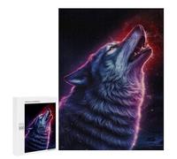 500 PCS Rompecabezas para Adolescentes Wolf Howling at The Stars Rompecabezas para Adultos Juegos Familiares Mejora La Memoria Regalos para Amigos Y Familiares 500 PCS