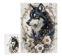 500 PCS Rompecabezas para Adolescentes Wolf in Bloom Rompecabezas para Adolescentes Juegos Divertidos Análisis Y Lógica Cumpleaños 500 PCS