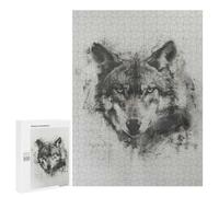 500 PCS Rompecabezas para Adolescentes Wolf in Charcoal Rompecabezas para Adultos Juguetes Antiestrés Desafío Difícil Cumpleaños
