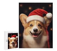 500 PCS Rompecabezas para Adolescentes Xmas Corgi Wall Art Rompecabezas para Adultos Juegos De Relajación Decoración De Pared Ayuda A Ejercitar El Cerebro 500 PCS