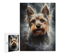 500 PCS Rompecabezas para Adolescentes Yorkshire Terrier Portrait Juegos Familiares De Rompecabezas para Adultos Que Mejoran La Memoria Ayudan A Ejercitar El Cerebro 500 PCS