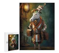 500 PCS Rompecabezas para Adolescentes Zebra Traveler Art Rompecabezas para Adultos Juegos Familiares Mejora La Memoria Regalos para Amigos Y Familiares 500 PCS
