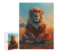 500 PCS Rompecabezas para Adolescentes Zen Lion Meditation Rompecabezas para Adultos Juegos Familiares Desafío Difícil Ayuda A Ejercitar El Cerebro 500 PCS