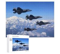 500 PCS Rompecabezas para Adultos Air Force F35 Jet War Rompecabezas para Adultos Juego Práctico Carrera De Velocidad De Manos Gran Regalo para Jugar 500 PCS