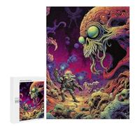 500 PCS Rompecabezas para Adultos Alien Encounter in Space Rompecabezas para Adultos Juegos De Relajación Regalo De Cumpleaños Cumpleaños Y Navidad 500 PCS