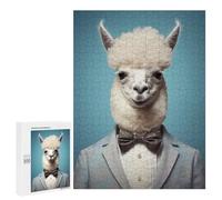 500 PCS Rompecabezas para Adultos Alpaca in A Suit Rompecabezas para Adultos Juego Práctico Corte De Precisión Interacción Entre Padres E Hijos 500 PCS