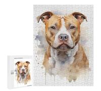 500 PCS Rompecabezas para Adultos American Staffordshire Dog Juego Familiar De Rompecabezas Análisis Y Lógica Interacción Entre Padres E Hijos 500 PCS