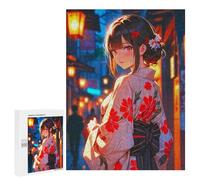500 PCS Rompecabezas para Adultos Anime Girl in Kimono Rompecabezas para Adultos Juegos De Relajación Regalos para Mujeres Regalos De Cumpleaños 500 PCS