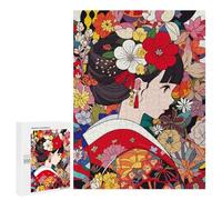 500 PCS Rompecabezas para Adultos Anime Kimono Girl Flowers Rompecabezas para Adultos Juegos De Relajación Regalos para Mujeres Regalos De Cumpleaños 500 PCS