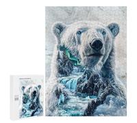 500 PCS Rompecabezas para Adultos Arctic Majesty Polar Bear Rompecabezas para Adultos Juegos De Relajación Regalos para Mujeres Regalos De Cumpleaños 500 PCS
