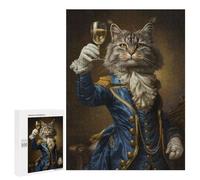 500 PCS Rompecabezas para Adultos Aristocrat Cat French Style Rompecabezas para Adultos Juguete Decoración De Pared Mejora Los Recuerdos Regalos para Amigos Y Familiares 500 PCS