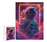 500 PCS Rompecabezas para Adultos Astronaut Neon Space Rompecabezas para Adultos Juegos De Relajación Carrera De Velocidad De Manos 500 PCS