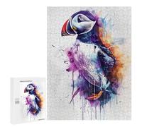 500 PCS Rompecabezas para Adultos Atlantic Puffin Watercolor Rompecabezas para Adultos Juego Práctico Corte De Precisión Interacción Entre Padres E Hijos 500 PCS