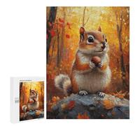 500 PCS Rompecabezas para Adultos Autumn Squirrel with Nut Juego Familiar De Rompecabezas Análisis Y Lógica Interacción Entre Padres E Hijos 500 PCS