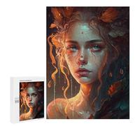 500 PCS Rompecabezas para Adultos Autumn's Tears Fantasy Portrait Rompecabezas para Adultos Juguetes Antiestrés Una Obra De Arte Difícil Y Desafiante 500 PCS