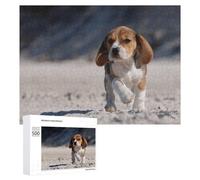 500 PCS Rompecabezas para Adultos Beagle on The Beach Rompecabezas para Adultos Juguetes De Bricolaje Análisis Y Lógica Cumpleaños Y Navidad 500 PCS